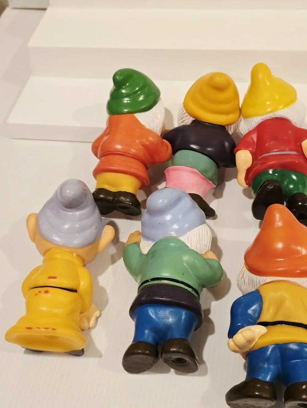 Vintage Disney Seven Dwarfs Toy Figure Rubber Squeak Vinyl